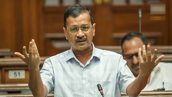 Former Delhi chief minister and AAP MLA Arvind Kejriwal speaks during a two-day session of the Delhi Legislative Assembly, in New Delhi, Thursday, Sept. 26, 2024.