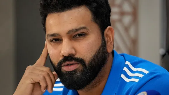Indian cricket captain Rohit Sharma addresses a press conference in Mumbai, Thursday, May 2, 2024