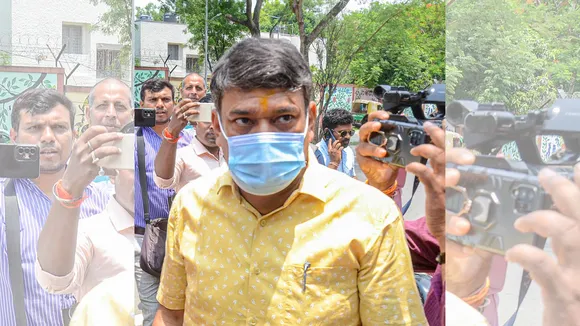 IAS officer Manish Ranjan arrives at the Zonal office of Enforcement Directorate (ED) following summons issued to him in the tender commission scam case related to Jharkhand Cabinet Minister Alamgir Alam, in Ranchi, Tuesday, May 28, 2024