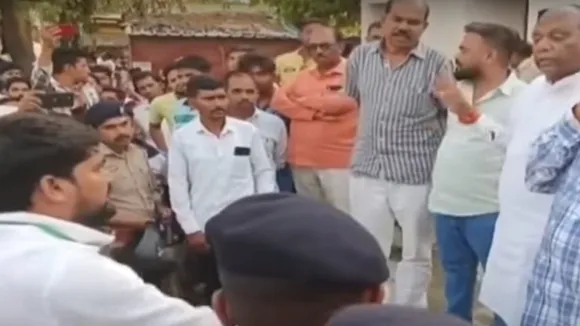 BJP's Bharuch MP Mansukh Vasava and AAP's Dediapada MLA Chaitar Vasava in Narmada