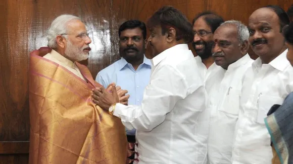 Narendra Modi with Vijayakanth