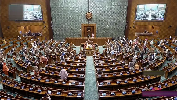 Parliamentarians in the Lok Sabha during the Winter session of Parliament, in New Delhi