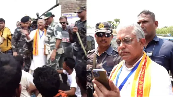 BJP candidate Dilip Ghosh heckled