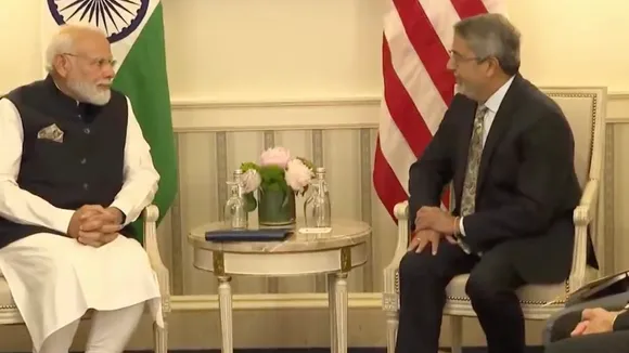 PM Modi meets CEO of Micron Technology Sanjay Mehrotra in Washington DC