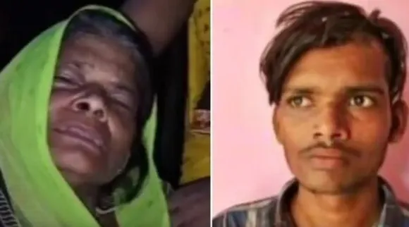 Mangesh Yadav's mother (left)