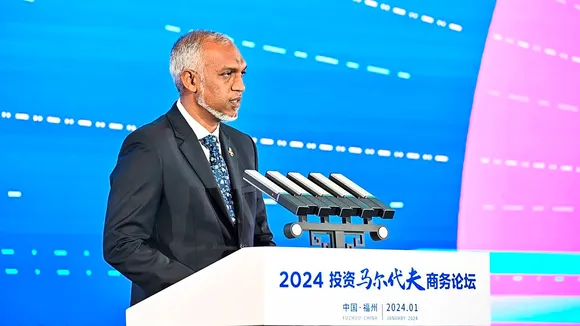 Maldives President Mohamed Muizzu in Fuzhou, China