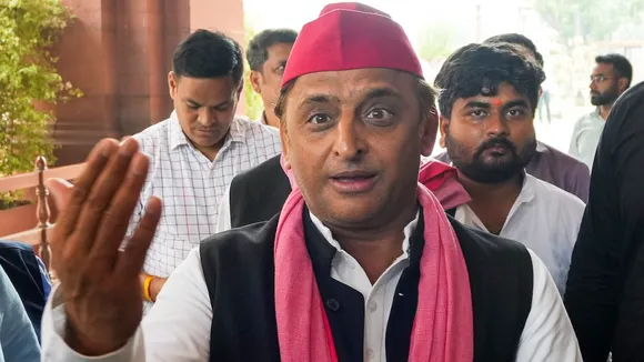 Akhilesh Yadav during ongoing Parliament session, in New Delhi, Wednesday, July 3, 2024.