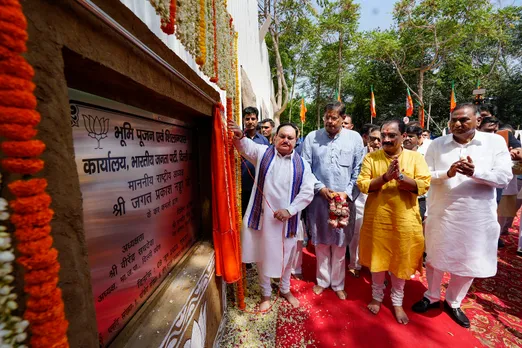 J P Nadda Delhi BJP office foundation stone laying