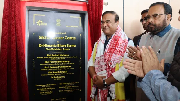 Assam Chief Minister Himanta Biswa Sarma inaugurating a cancer care unit at Silchar Medical College and Hospital on Friday