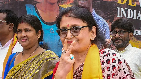 Krishnanagar BJP candidate Amrita Roy campaigns for upcoming Lok Sabha elections, at Krishnanagar in Nadia, Thursday, March 28, 2024