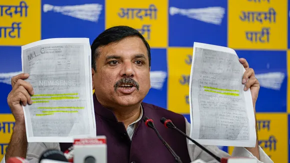 Sanjay Singh addresses press