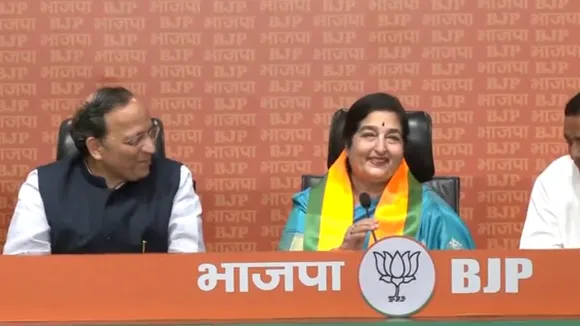 Anuradha Paudwal joined the BJP here on Saturday