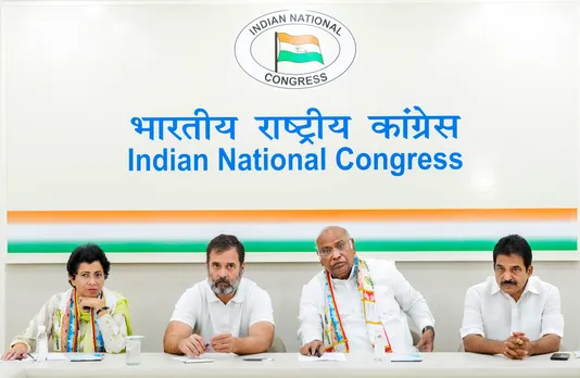 Congress meeting Rahul Gandhi Mallikarjun Kharge Kumari Selja