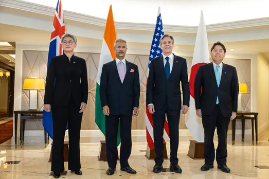 External Affairs Minister S. Jaishankar with US Secretary of State Antony Blinken, Japan's Minister for Foreign Affairs Yoshimasa Hayashi and Australia's Foreign Minister Penny Wong before the Quad Foreign Ministers Meeting, in New Delhi
