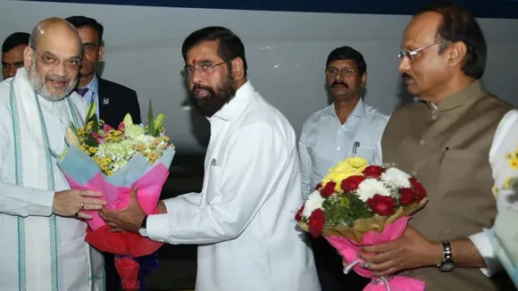 amit shah eknath shinde ajit pawar