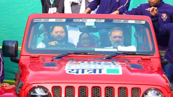 Tejashwi Yadav joins Rahul Gandhi-led Bharat Jodo Nyay Yatra in Bihar