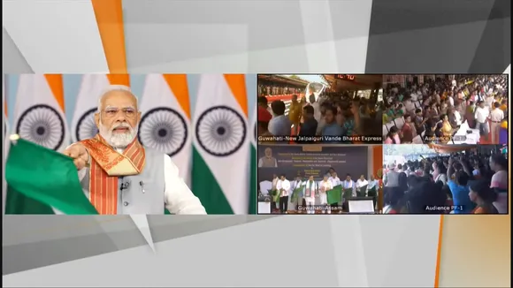 Narendra Modi flags off Assam's first Vande Bharat Express