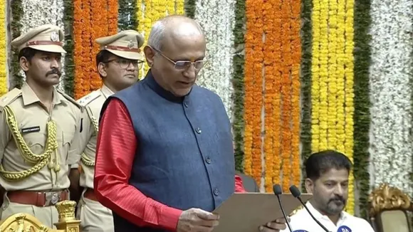 Jharkhand Guv Radhakrishnan takes oath as Telangana Governor