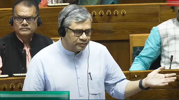 Union Railway Minister Ashwini Vaishnaw speaks in the Lok Sabha during the Monsoon session of Parliament, in New Delhi, Wednesday, July 31, 2024.