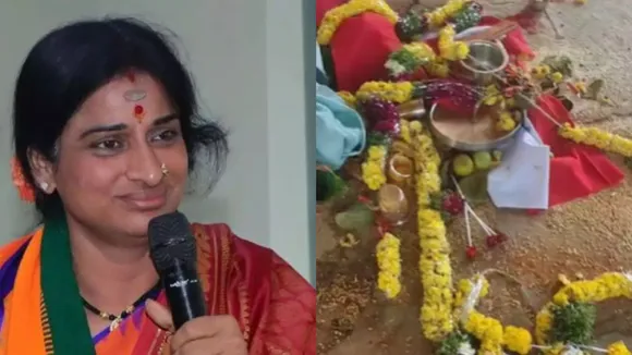 Hyderabad Durga Idol Madhavi Latha