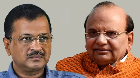 Delhi CM Arvind Kejriwal and Delhi LG VK Saxena