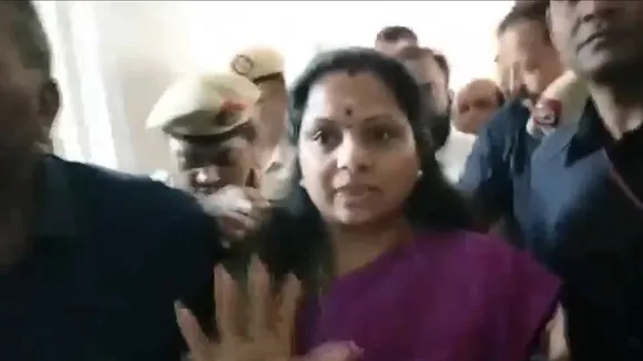 BRS MLC K Kavitha at Delhi's Rouse Avenue Court