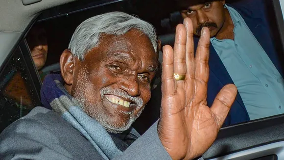 JMM leader Champai Soren arrives at Raj Bhawan to stake claim for formation of the government, in Ranchi
