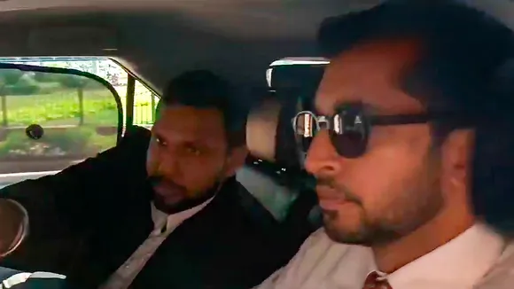 Advocate Jai Anant Dehadrai arrives for the Lok Sabha Ethics committee meeting on the ‘cash for query’ allegation against TMC MP Mahua Moitra, with BJP parliamentarian and the complainant Nishikant Dubey, in New Delhi, Thursday, Oct. 26, 2023.