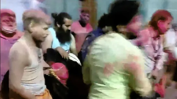 The broke out in the Mahakal Temple in Ujjain on Monday during 'bhasma aarti'