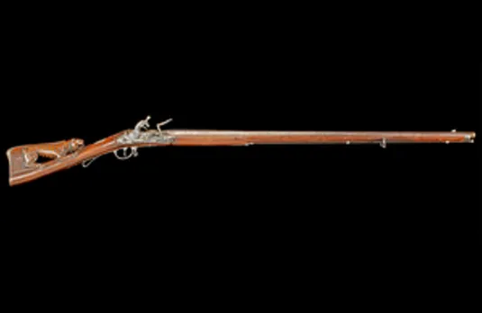 Tipu Sultan's hunting gun, that has been placed under an export bar by the UK government, in London