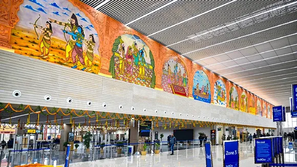 Newly constructed Maharishi Valmiki International Airport Ayodhya Dham ahead of its inauguration on December 30 by Prime Minister Narendra Modi.