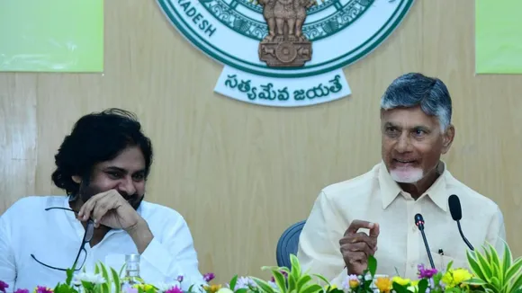 Andhra Pradesh Chief Minister N Chandrababu Naidu and Pawan Kalyan participate in the Collectors meeting held at Velagapudi Secretariat, in Amaravathi.