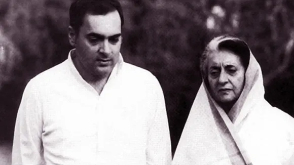 Rajiv Gandhi and Indira Gandhi