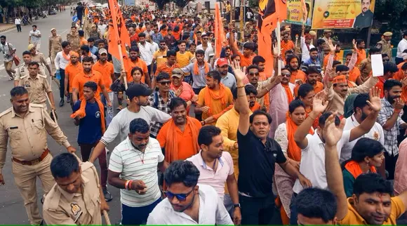 VHP-Bajrang-Dal-protests-Noida-nuh-Haryana