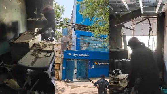 Fire broke out at Eye Mantra Hospital in Delhi's Paschim Vihar