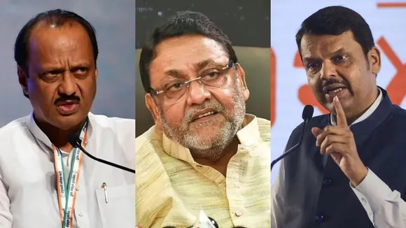 Ajit Pawar Nawab Malik Devendra Fadnavis