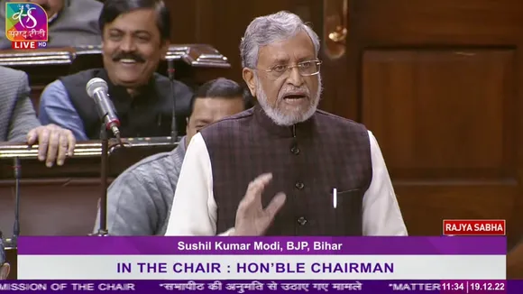Sushil Kumar Modi during Zero Hour in Rajya Sabha on Monday