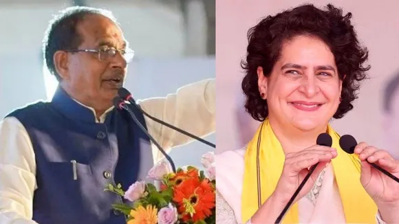 Shivraj Singh Chouhan and Priyanka Gandhi Vadra