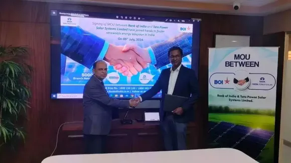 Tata Power Solar Systems Ltd (TPSSL) on Friday said it has partnered with Bank of India (BOI)