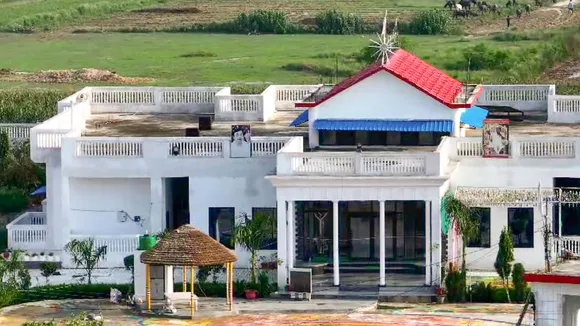 The premises of the 'ashram' of preacher Surajpal alias Narayan Sakar Hari alias Bhole Baba, in Mainpuri, Friday, July 5, 2024.