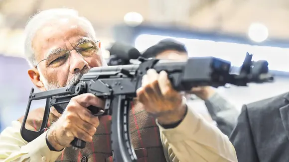 Narendra Modi Arms Gun