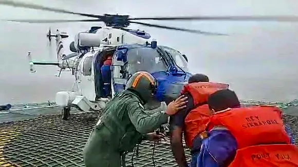 Indian Coast Guard carries out evacuation operation at Okha, Gujarat in preventive measures of severe cyclone ‘Biprajoy’