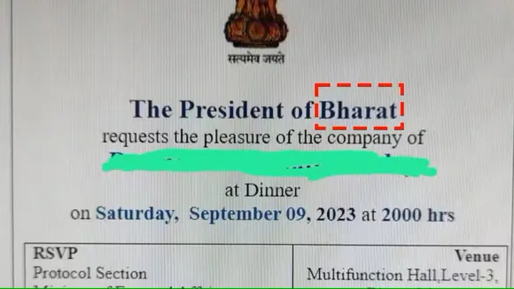president of bharat g20 dinner invite