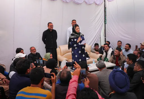 Mehbooba Mufti at PDP organisational meeting
