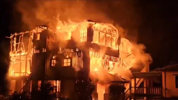 A fire broke out at the famed ‘Hollong Bungalow’ in West Bengal’s Alipurduar district on Tuesday evening
