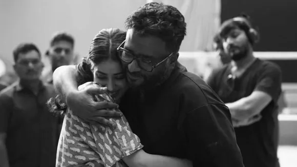 Sudhanshu Saria and Janhvi Kapoor on the sets of Ulajh