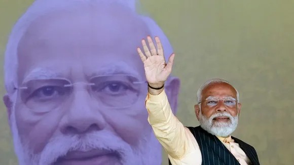 Prime Minister Narendra Modi during the 'Nari Shakti Vandan Abhinandan' programme, at Barasat in North 24 Parganas district, Wednesday, March 6, 2024