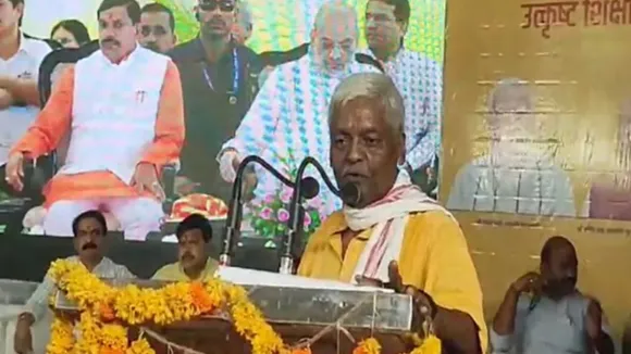 BJP MLA Pannalal Shakya at an event to inaugurate a 'PM College of Excellence' in his Guna assembly constituency