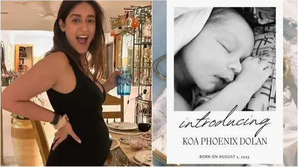 Ileana D'Cruz and her baby