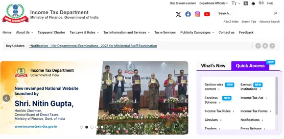 Income Tax new website